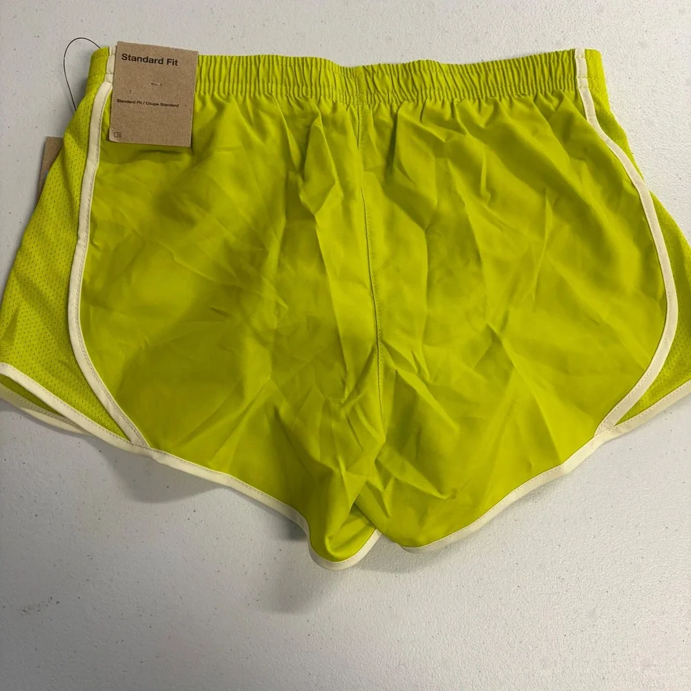 Nike Kids Dri-FIT Running Shorts Lime Green Mesh Athletic 848196-308 Size M